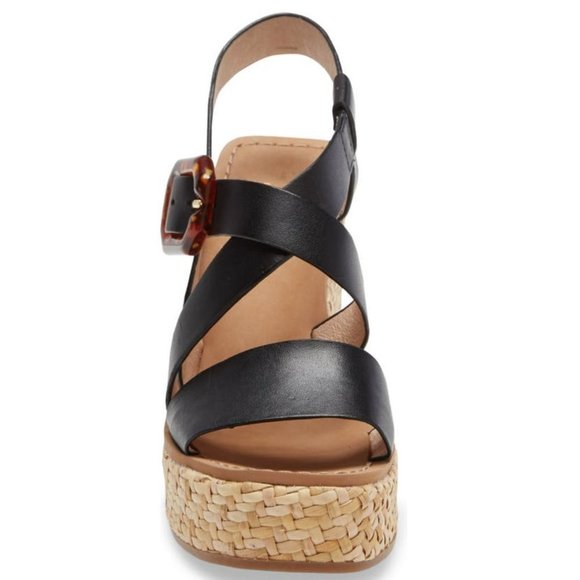 NEW Louise et Cie Palina Platform Wedge Sandal, Size 6, 6.5, 7, 8.5, 9, 10 Black - Picture 4 of 9